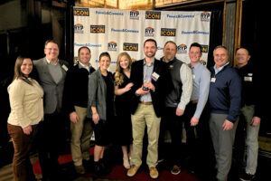 Group of Construction Professionals at the Finance & Commerce Rising Young Professionals Awards with Rising Young Professional, Bryce Kamenick